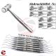 „Dental Implantat Hammer + Gracey + Abdrucklöffel + Laborzange – 7-tlg. Set aus Edelstahl“