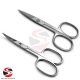 Set of 2 Cuticle Nail Scissor Beauty Small Straight & Curved Manicure Toe Nail Art Trimmer Shears | Stainless Steel