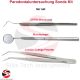 „3er Set Dentalinstrumente – CPTIN Messsonde, Mundspiegel & London College Pinzette“