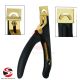 Professional Nail Acrylic Nail Cutter Fake Nail Clippers Cutter Gold Tip Trimmer Manicure | Black Plastic Handle